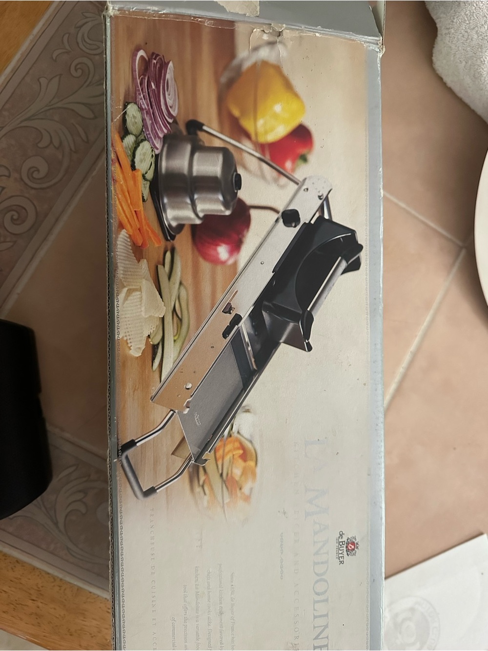 Stainless Steel Mandoline Slicer with Black Handle